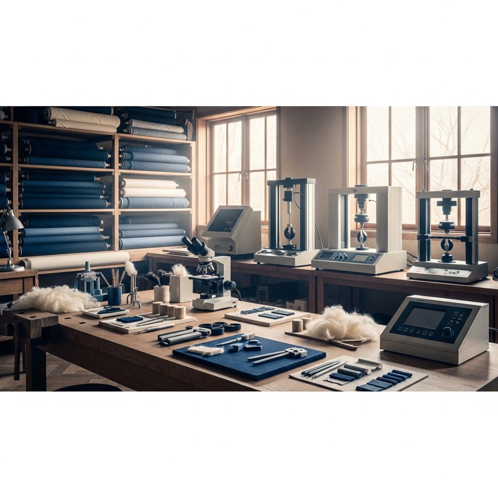 Scott Efird in a textile lab environment